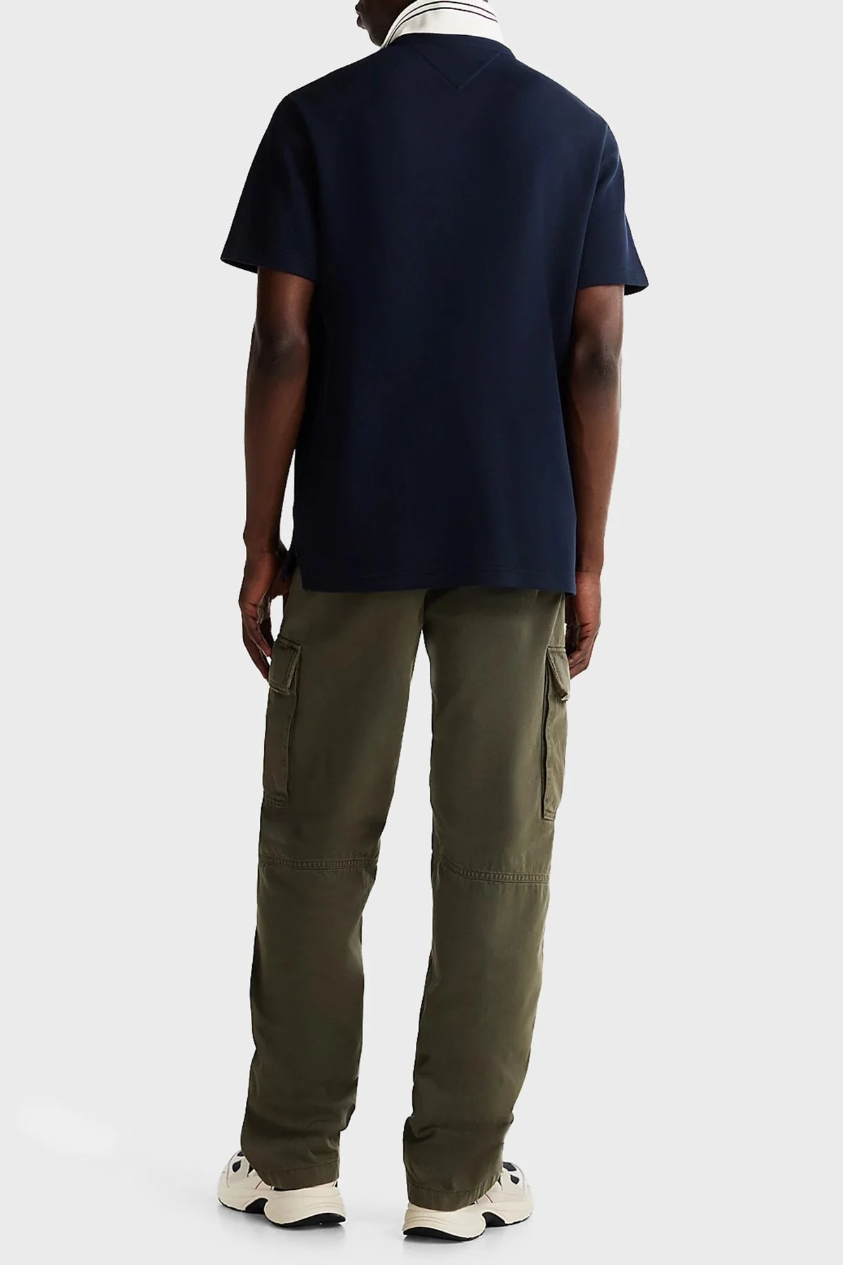 Tommy Jeans Pamuklu Regular Fit Erkek Polo Yaka T Shirt DM0DM20225 C1G LACİVERT - 8