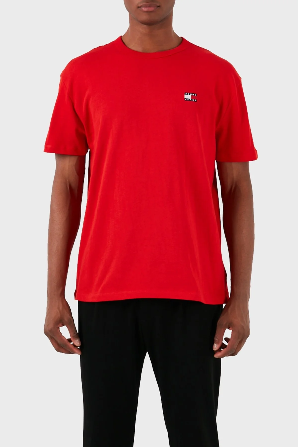 Tommy Jeans Pamuklu Regular Fit Erkek T Shirt DM0DM17995 XNL KIRMIZI - 2