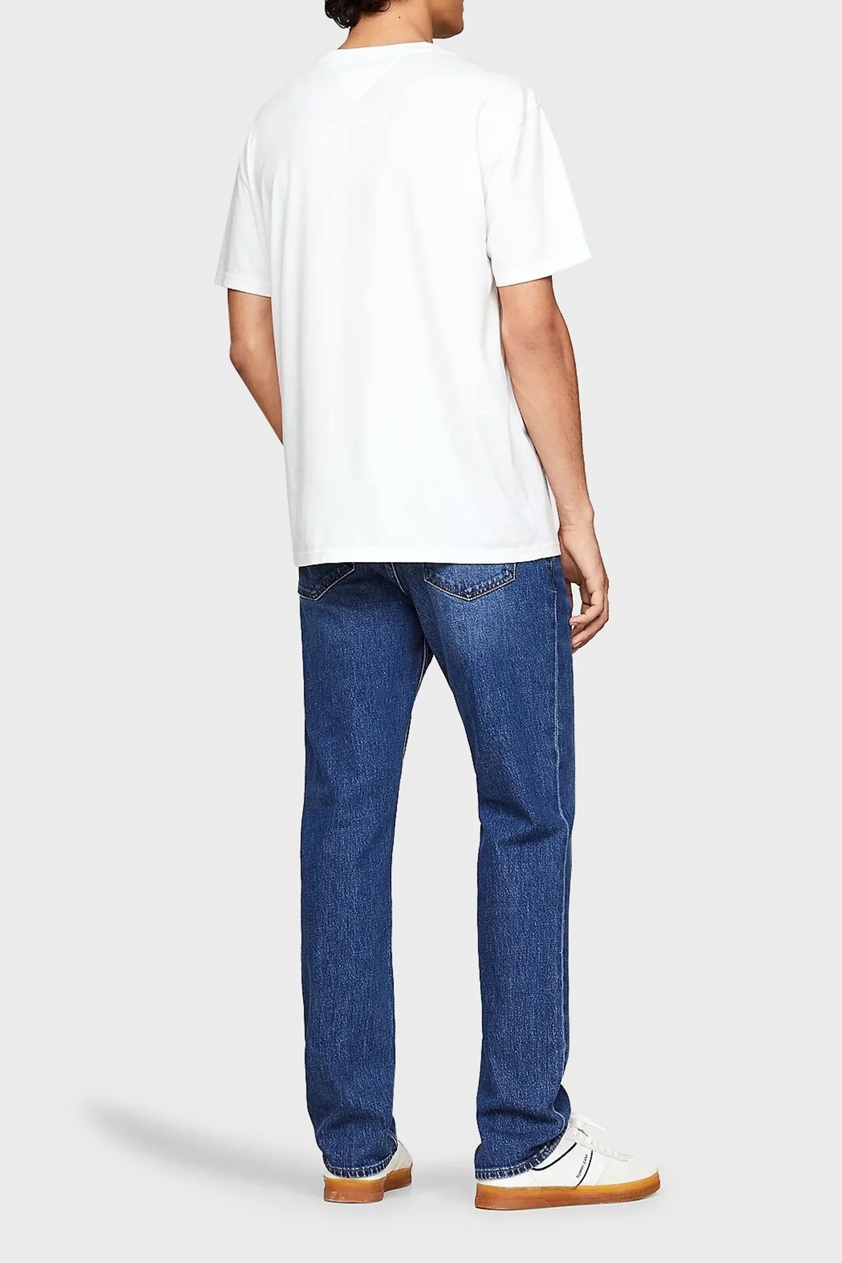 Tommy Jeans Pamuklu Regular Fit Erkek T Shirt DM0DM18524 YBR BEYAZ - 2