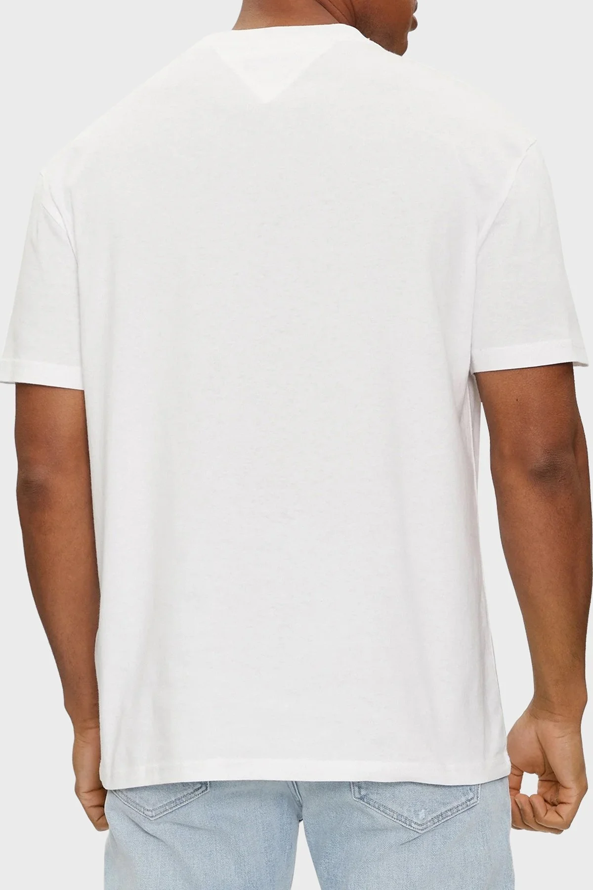 Tommy Jeans Pamuklu Regular Fit Erkek T Shirt DM0DM18572 YBR BEYAZ - 3