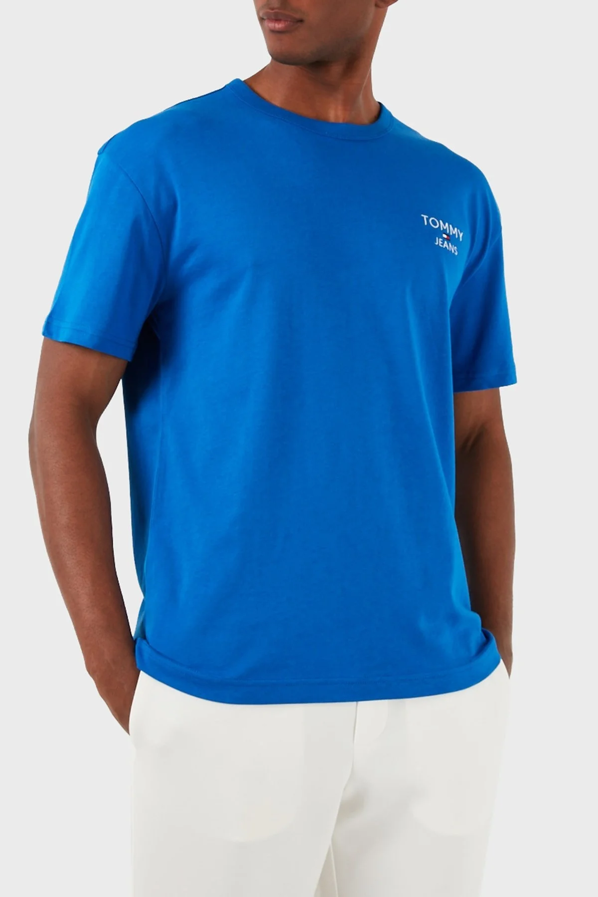 Tommy Jeans Pamuklu Regular Fit Erkek T Shirt DM0DM18872 C6P KOYU MAVİ - 2