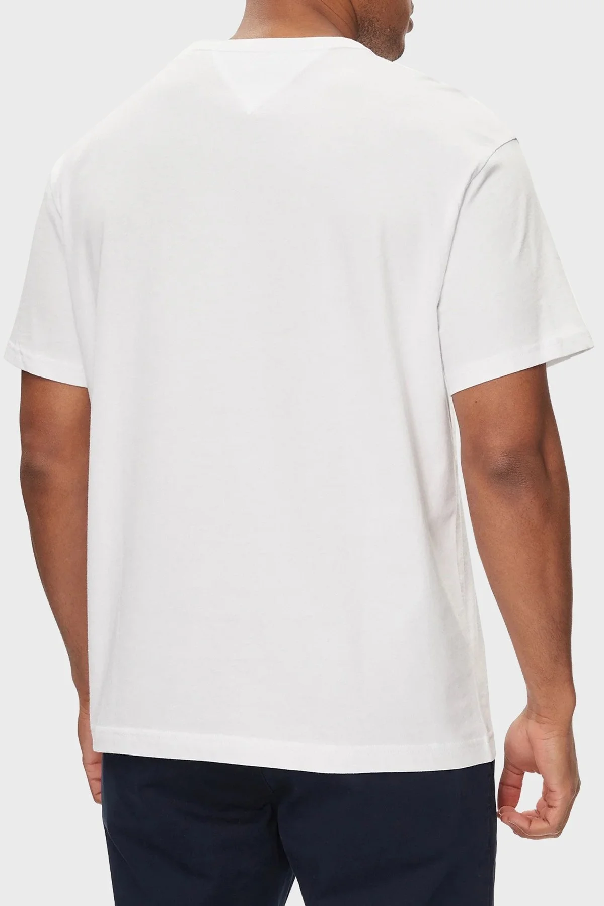 Tommy Jeans Pamuklu Regular Fit Erkek T Shirt DM0DM18872 YBR BEYAZ - 3