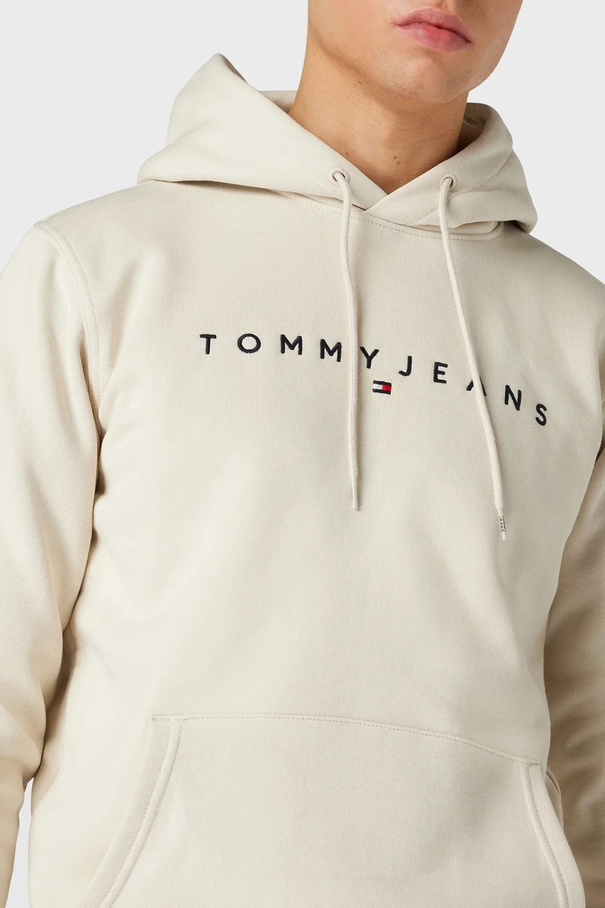 Tommy Jeans Pamuklu Regular Fit Kapüşonlu Erkek Sweat DM0DM17985 ACG BEJ - 2