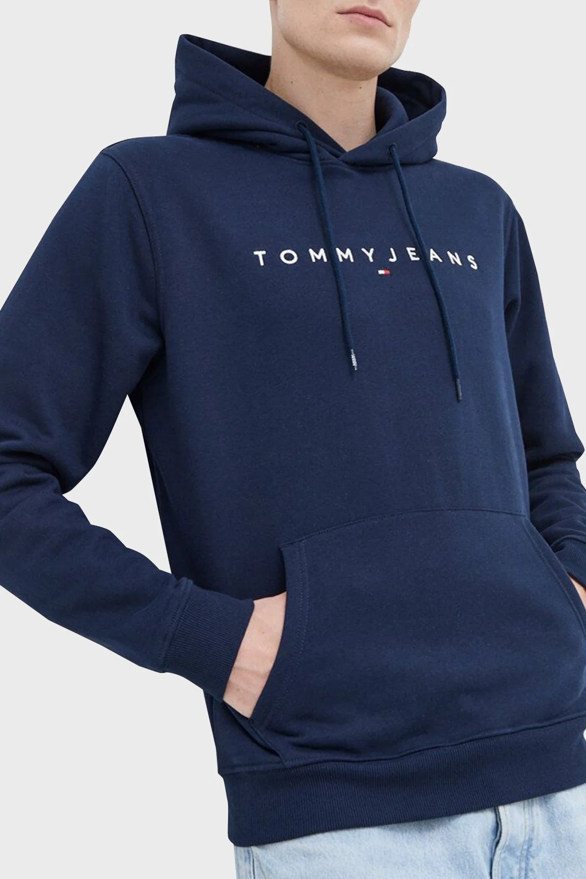 Tommy Jeans Pamuklu Regular Fit Kapüşonlu Erkek Sweat DM0DM17985 C1G LACİVERT - 1