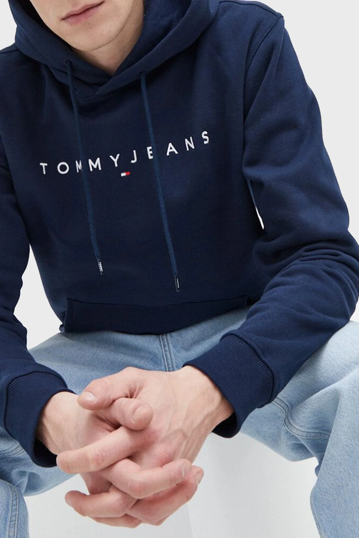 Tommy Jeans Pamuklu Regular Fit Kapüşonlu Erkek Sweat DM0DM17985 C1G LACİVERT - 3