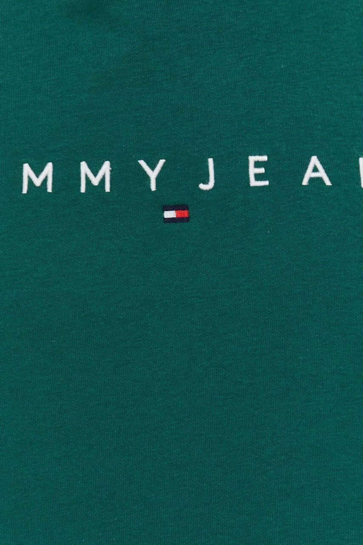 Tommy Jeans Pamuklu Regular Fit Kapüşonlu Erkek Sweat DM0DM17985 L4L YEŞİL - 5
