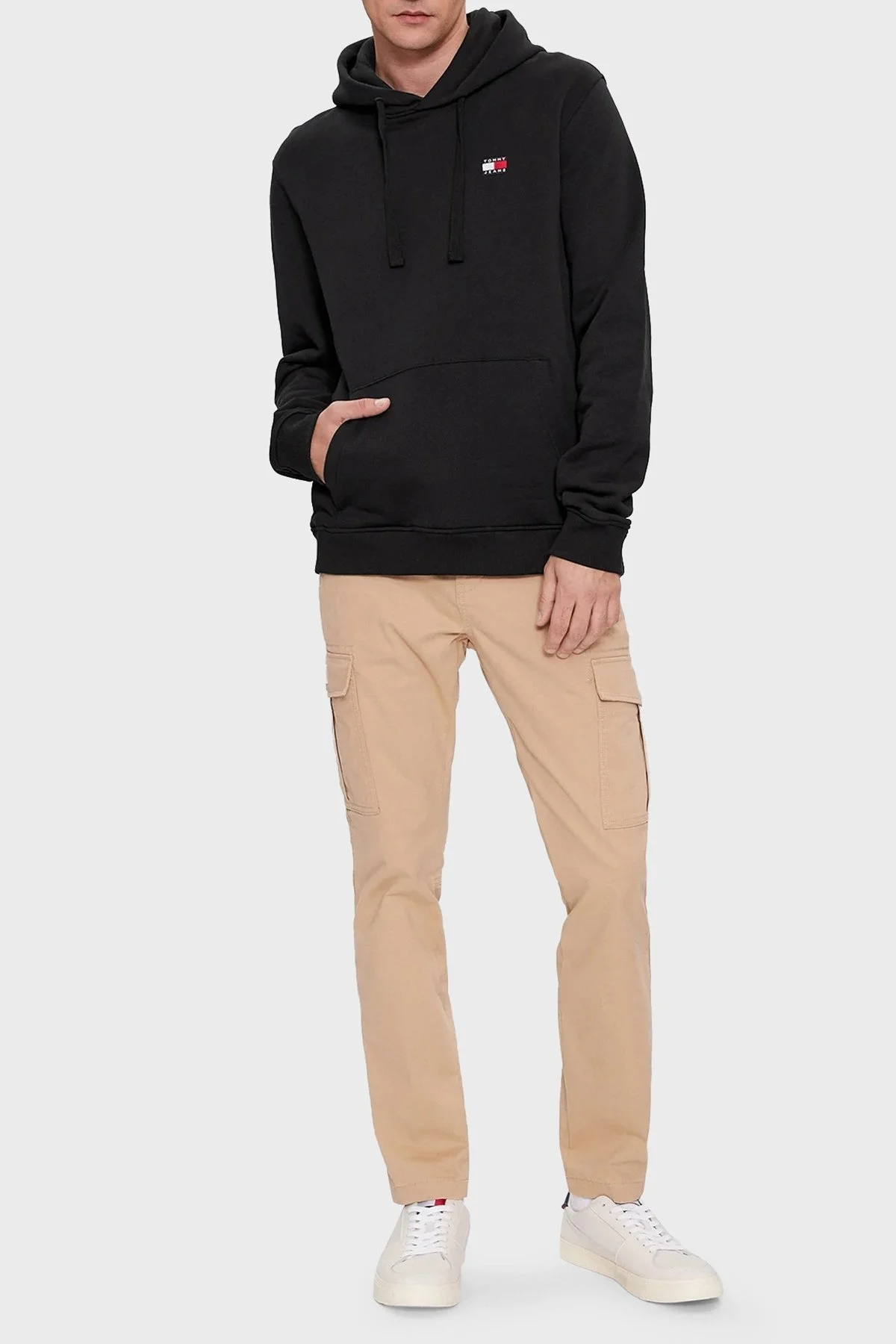 Tommy Jeans Pamuklu Regular Fit Kapüşonlu Erkek Sweat DM0DM17988 BDS SİYAH - 2