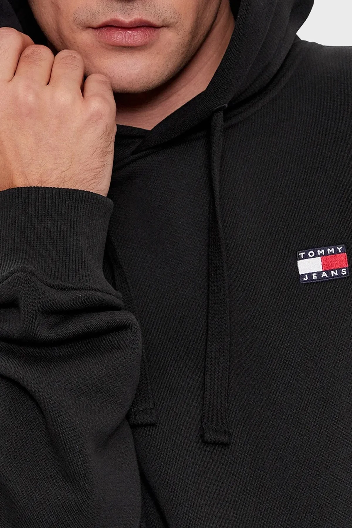 Tommy Jeans Pamuklu Regular Fit Kapüşonlu Erkek Sweat DM0DM17988 BDS SİYAH - 4
