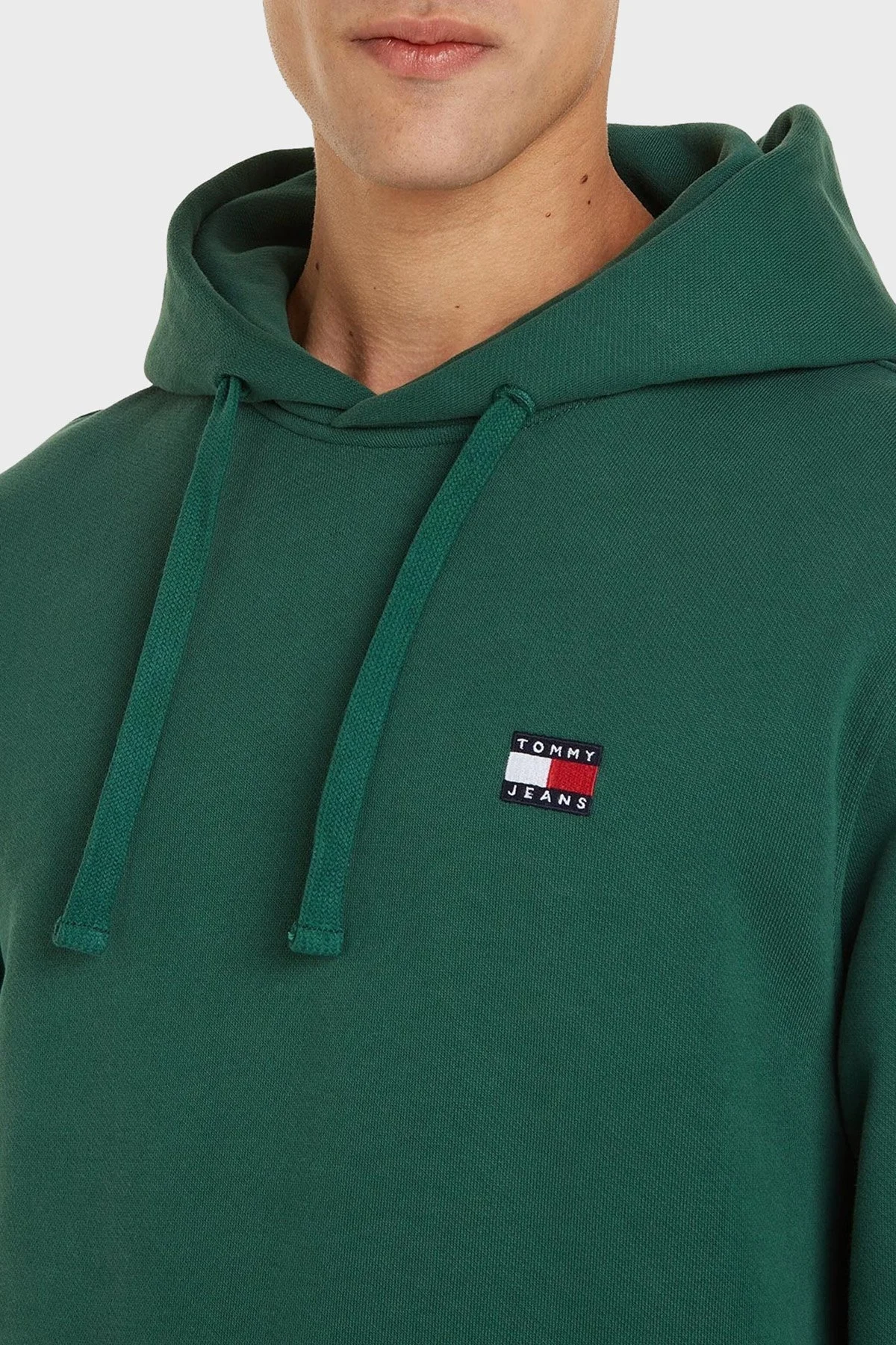 Tommy Jeans Pamuklu Regular Fit Kapüşonlu Erkek Sweat DM0DM17988 L4L YEŞİL - 2