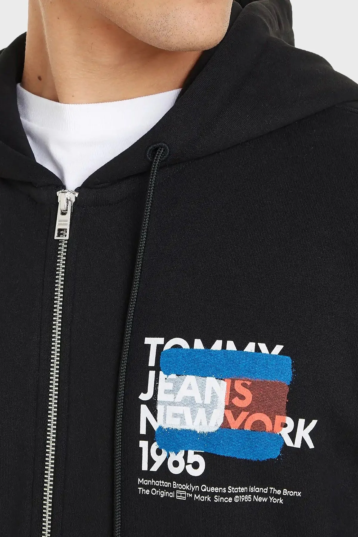 Tommy Jeans Pamuklu Regular Fit Kapüşonlu Erkek Sweat DM0DM18397 BDS SİYAH - 2