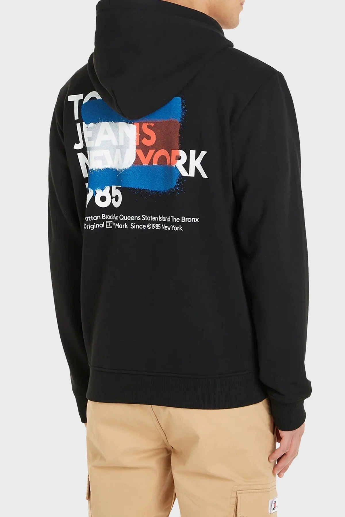 Tommy Jeans Pamuklu Regular Fit Kapüşonlu Erkek Sweat DM0DM18397 BDS SİYAH - 3
