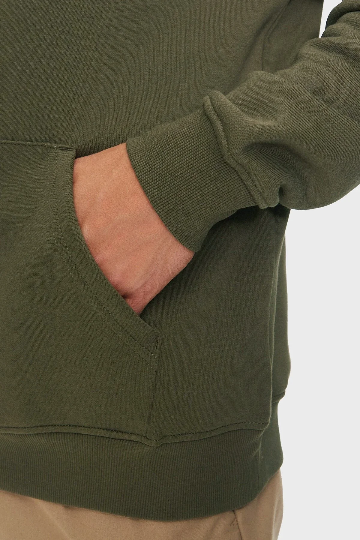 Tommy Jeans Pamuklu Regular Fit Kapüşonlu Erkek Sweat DM0DM20503 M12 YEŞİL - 5