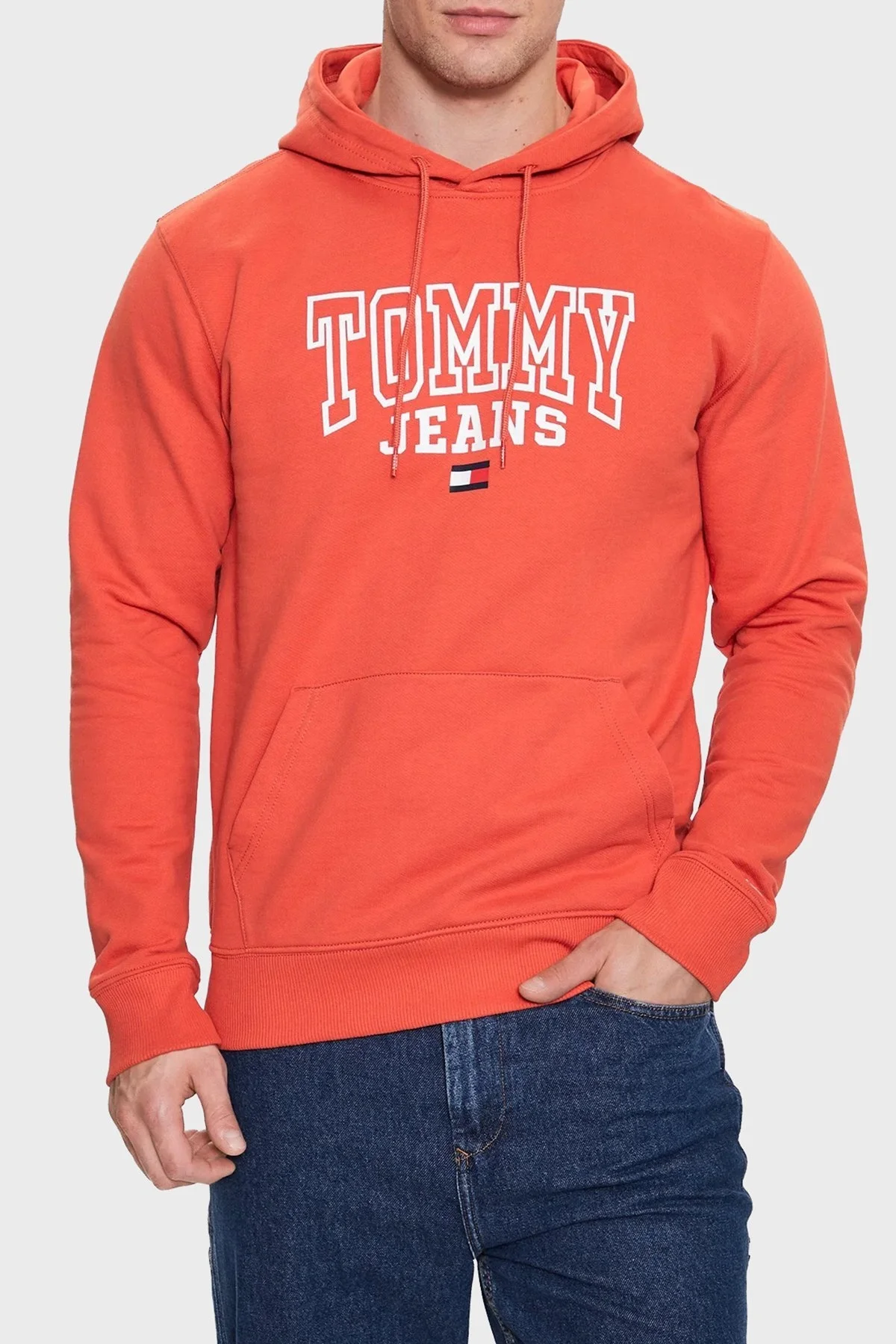 Tommy Jeans Pamuklu Regular Fit Kapüşonlu Yaka Erkek Sweat DM0DM16792 XM4 KİREMİT - 1