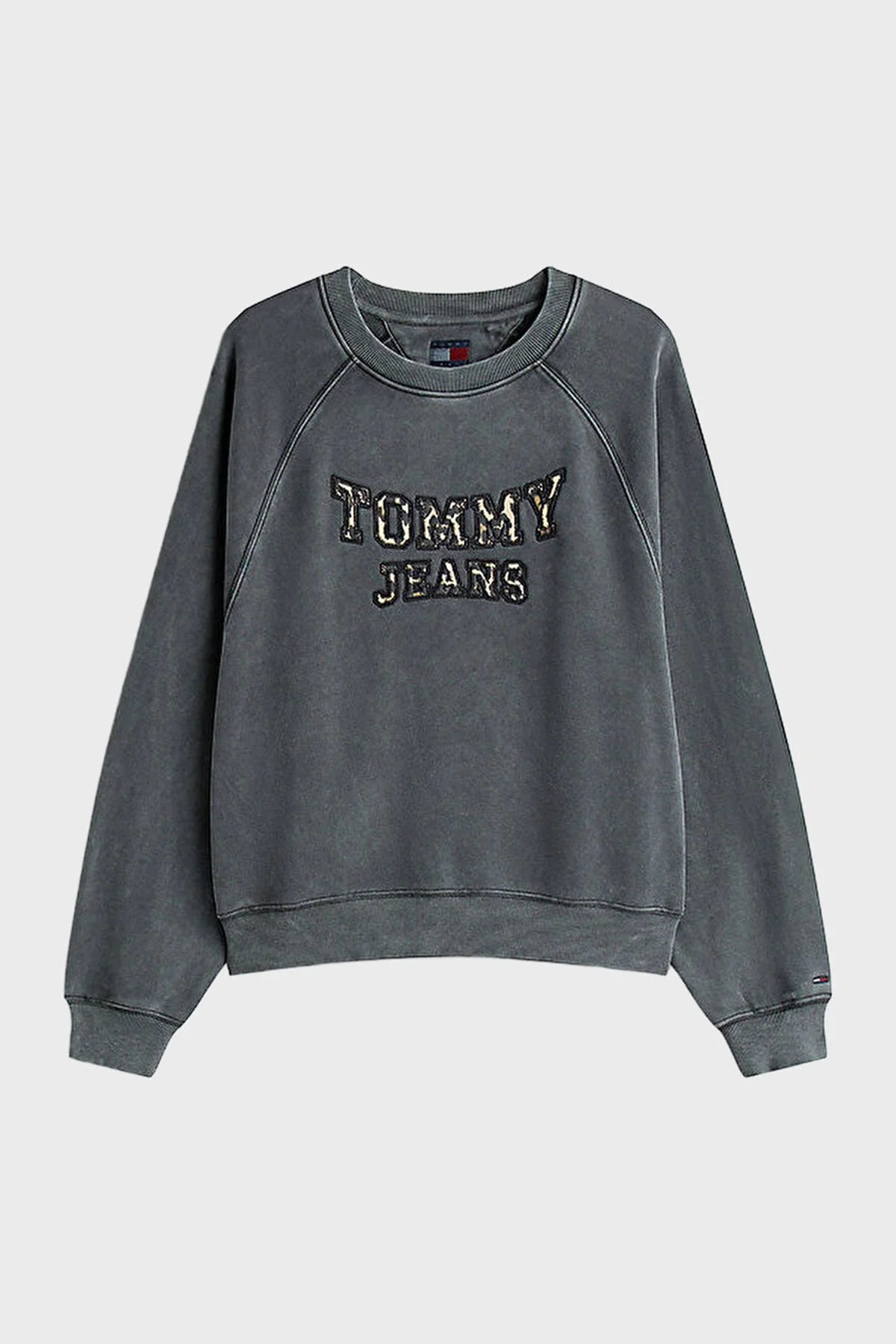 Tommy Jeans Pamuklu Regular Fit Logolu Bayan Sweat DW0DW21959 BDS SİYAH - 5