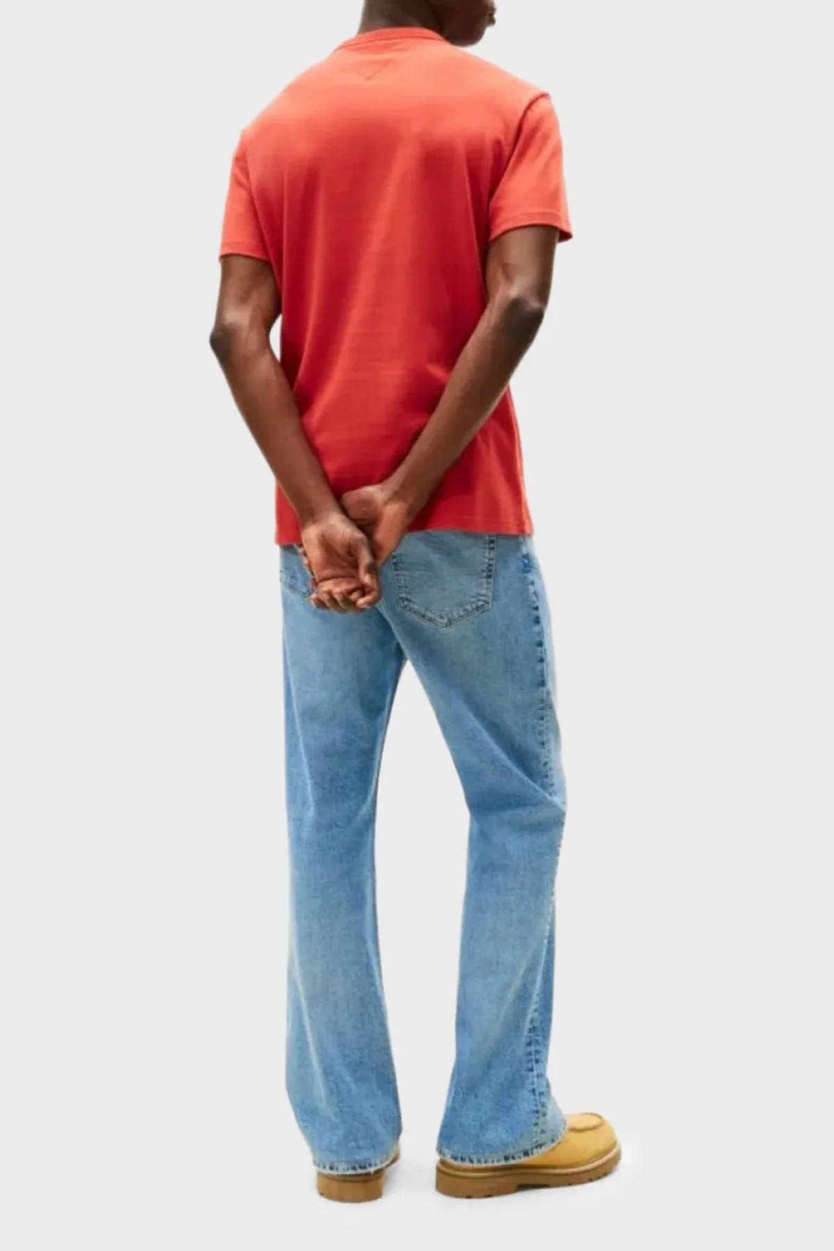 Tommy Jeans Pamuklu Regular Fit Logolu Bisiklet Yaka Erkek T Shirt DM0DM22719 XL0 KIRMIZI - 2