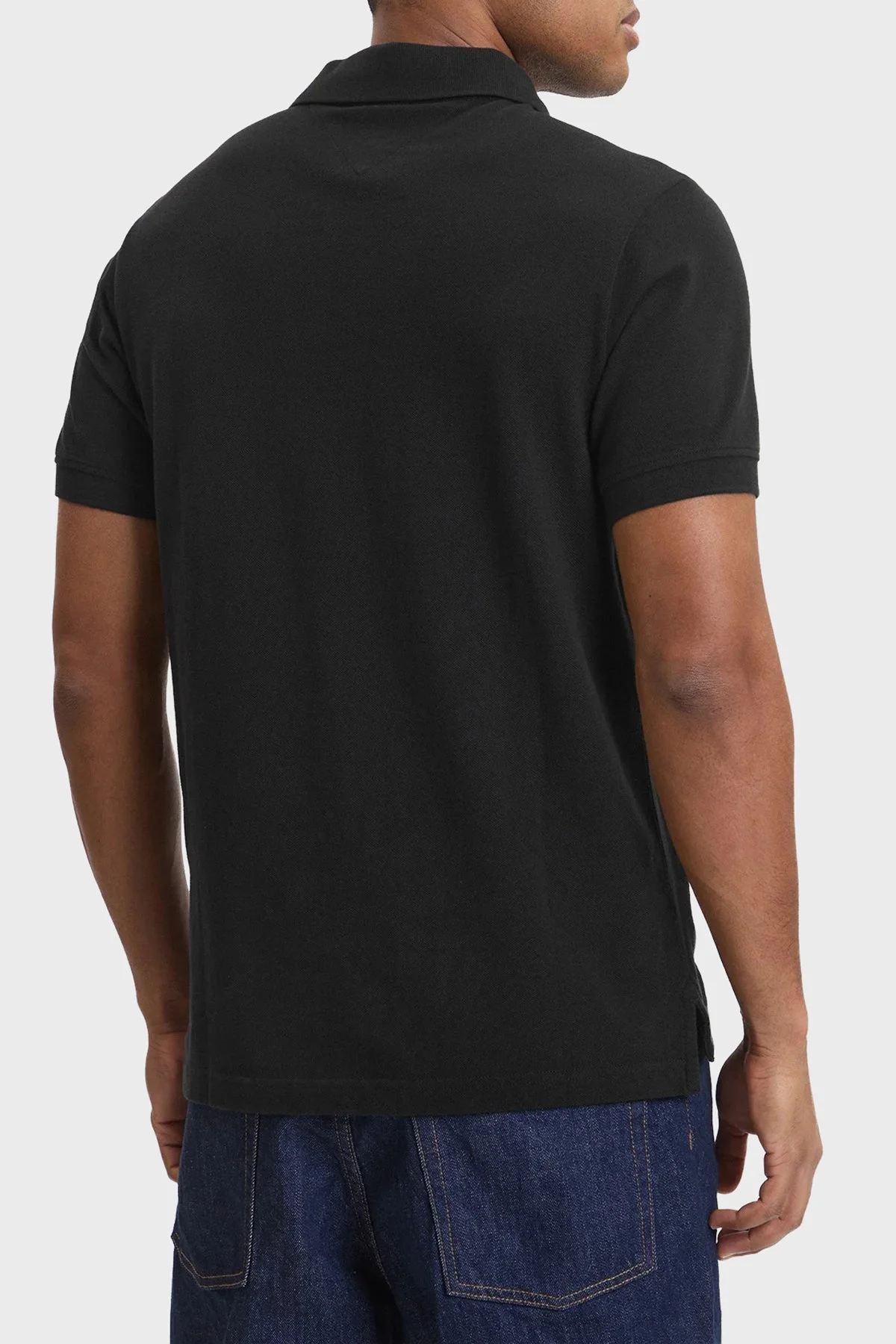 Tommy Jeans Pamuklu Regular Fit Logolu Düğmeli Erkek Polo Yaka T Shirt DM0DM22711 BDS SİYAH - 3