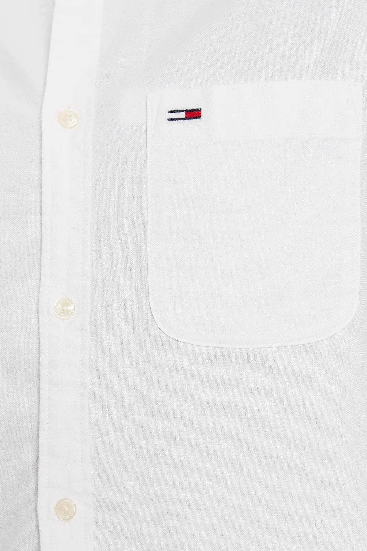 Tommy Jeans Pamuklu Regular Fit Tek Cepli Erkek Gömlek DM0DM18335 YBR BEYAZ - 4