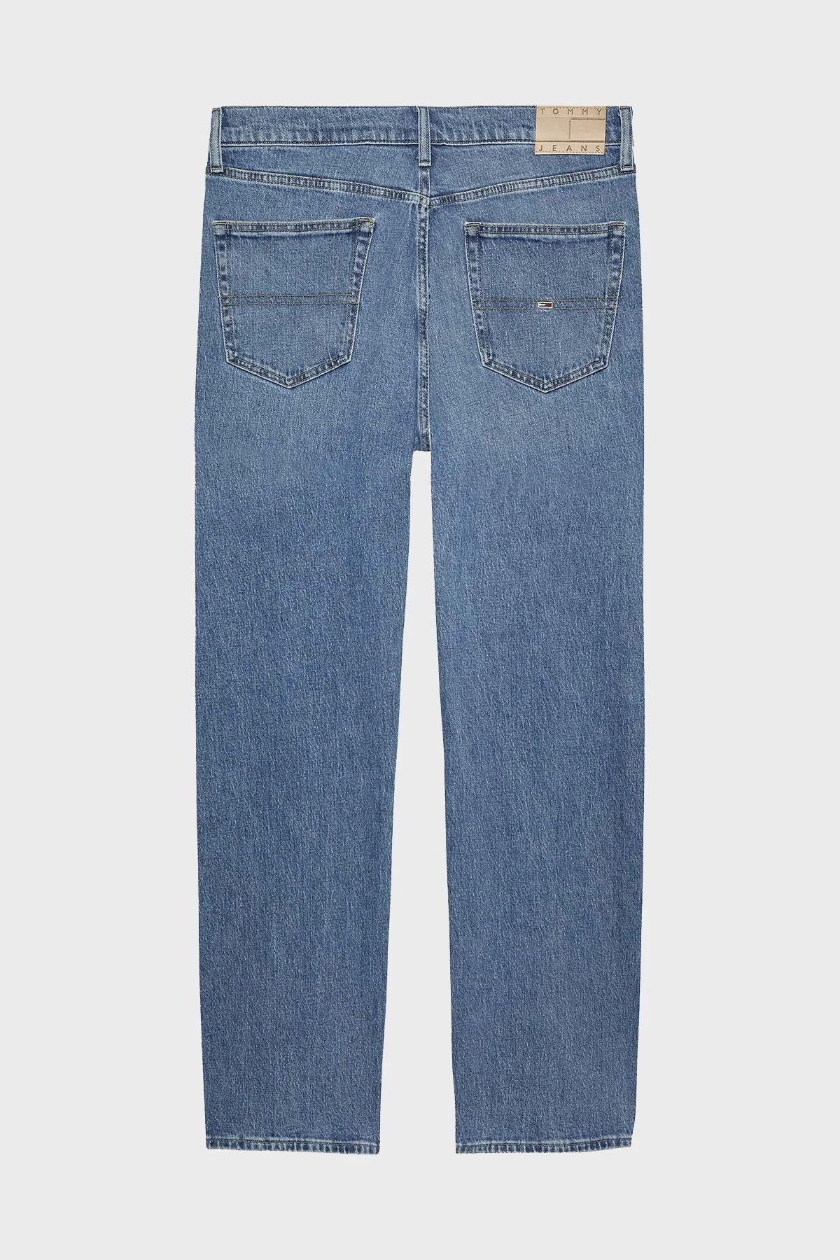 Tommy Jeans Pamuklu Regular Straight Fit Normal Bel Düz Paça Jeans Erkek Kot Pantolon DM0DM21180 1A5 MAVİ - 6