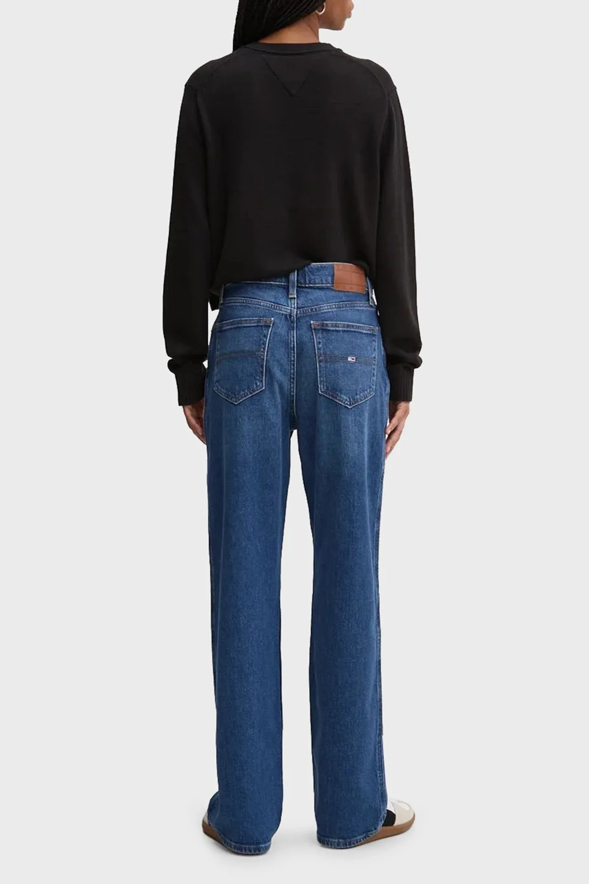 Tommy Jeans Pamuklu Relaxed Fit Bol Paça Jeans Bayan Kot Pantolon DW0DW19606 1BK LACİVERT - 2