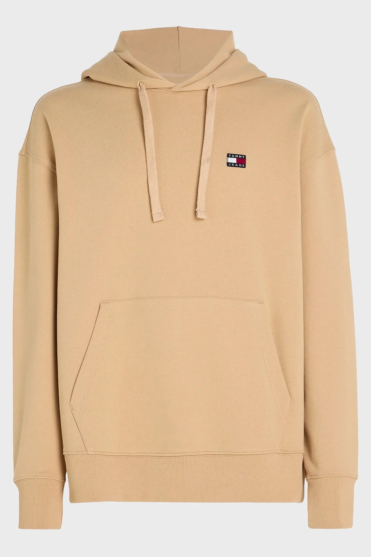 Tommy Jeans Pamuklu Relaxed Fit Kanguru Cepli Kapüşonlu Erkek Sweat DM0DM16369 AB0 BEJ - 4