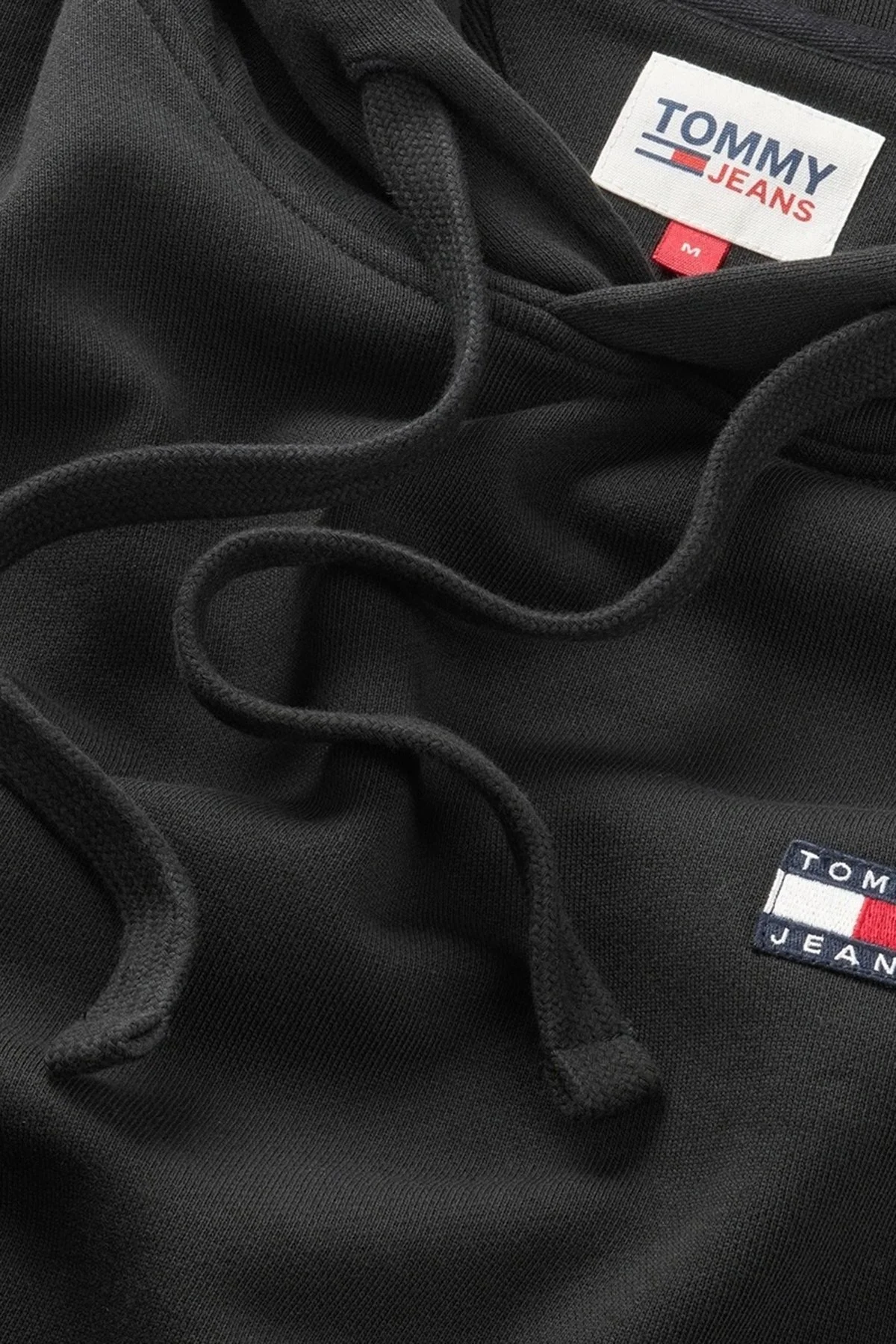 Tommy Jeans Pamuklu Relaxed Fit Kanguru Cepli Kapüşonlu Erkek Sweat DM0DM16369 BDS SİYAH - 7