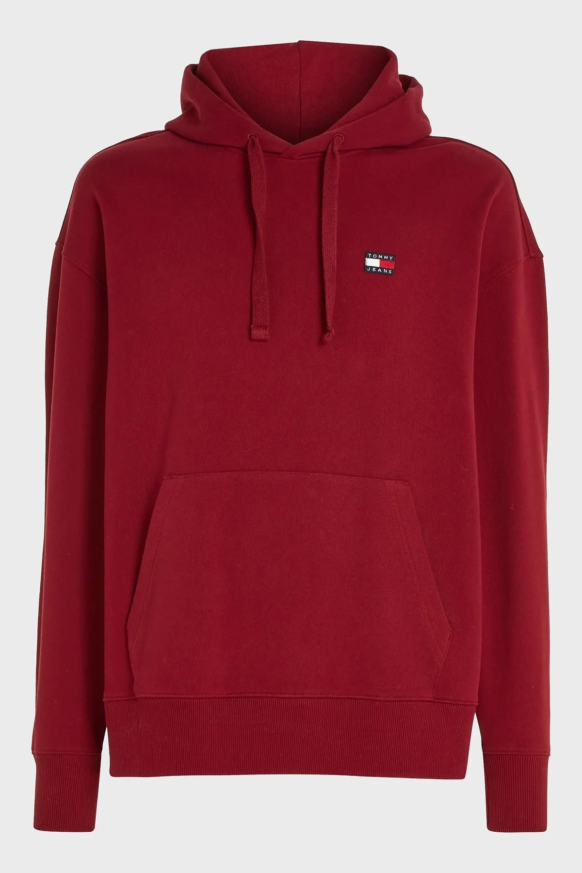 Tommy Jeans Pamuklu Relaxed Fit Kanguru Cepli Kapüşonlu Erkek Sweat DM0DM16369 XJS BORDO - 2