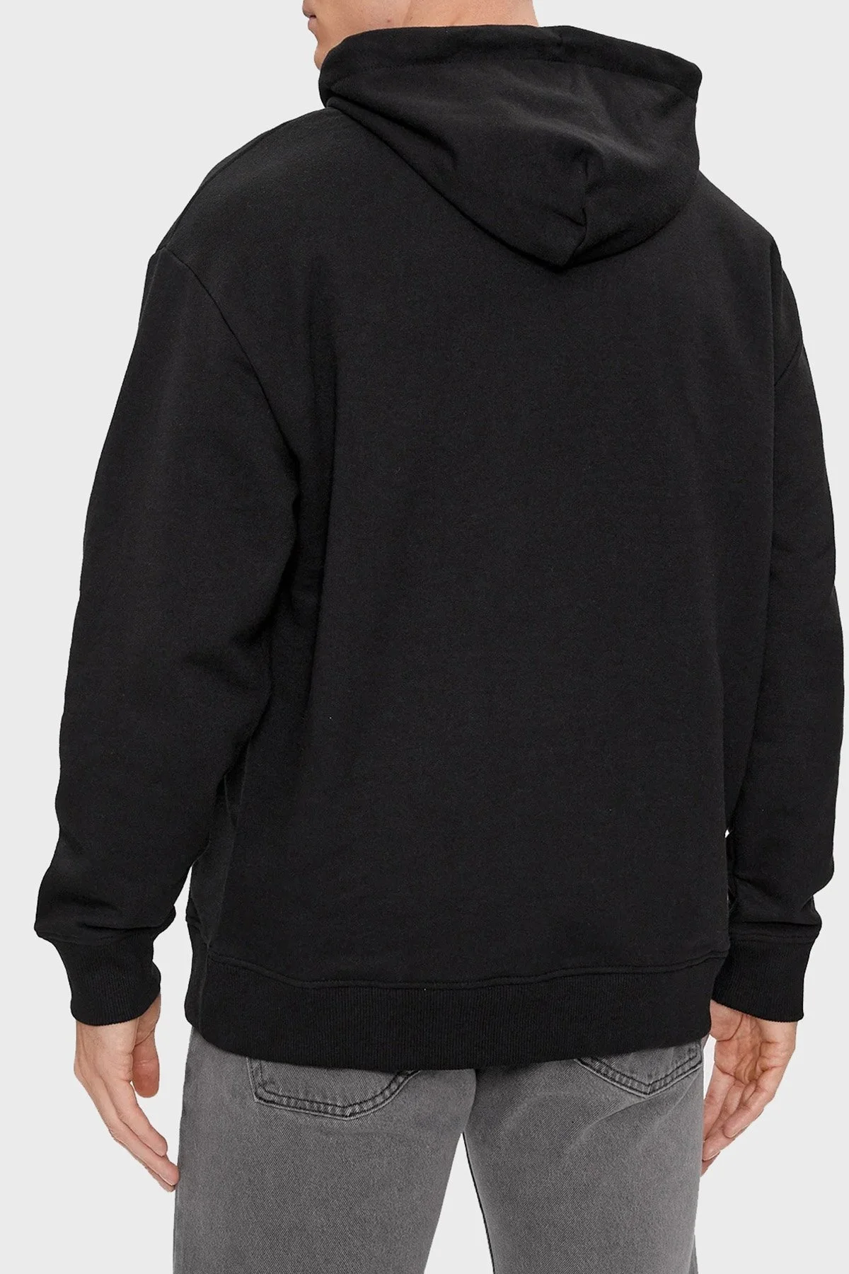 Tommy Jeans Pamuklu Relaxed Fit Kapüşonlu Erkek Sweat DM0DM18419 BDS SİYAH - 17