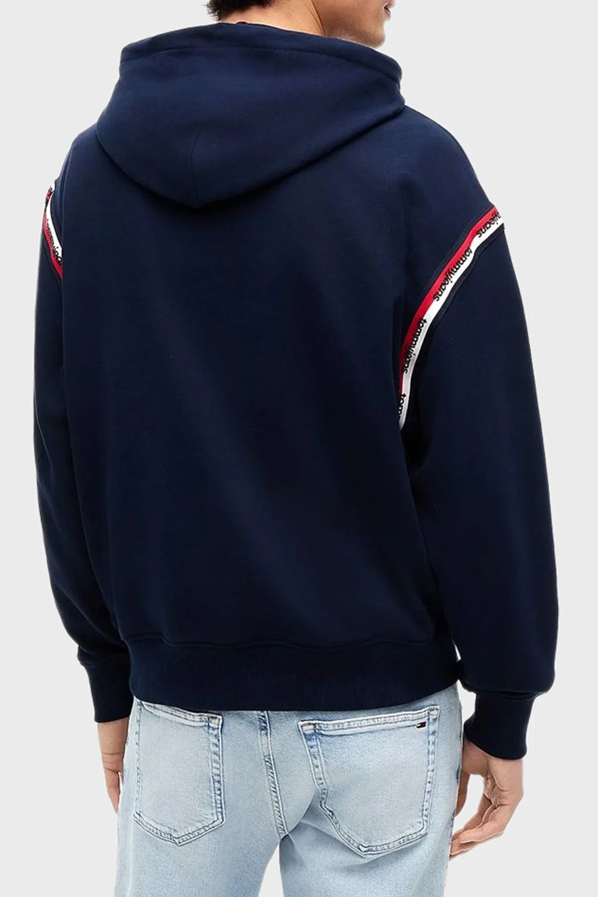 Tommy Jeans Pamuklu Relaxed Fit Kapüşonlu Yaka Erkek Sweat DM0DM23155 C1G Lacivert - 2