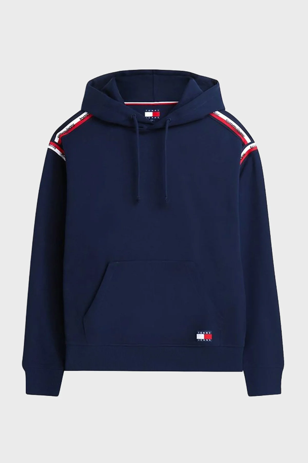 Tommy Jeans Pamuklu Relaxed Fit Kapüşonlu Yaka Erkek Sweat DM0DM23155 C1G Lacivert - 4