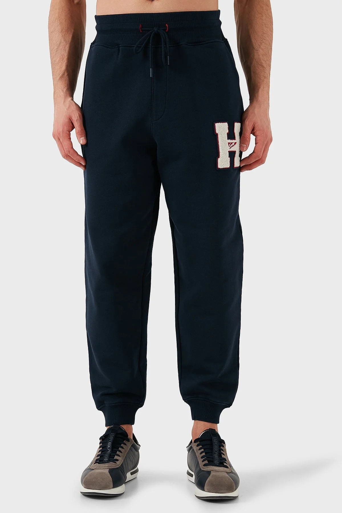 Tommy Jeans Pamuklu Relaxed Fit Normal Bel Ribanalı Paça Jogger Erkek Pantolon DM0DM21277 DYY LACİVERT - 1