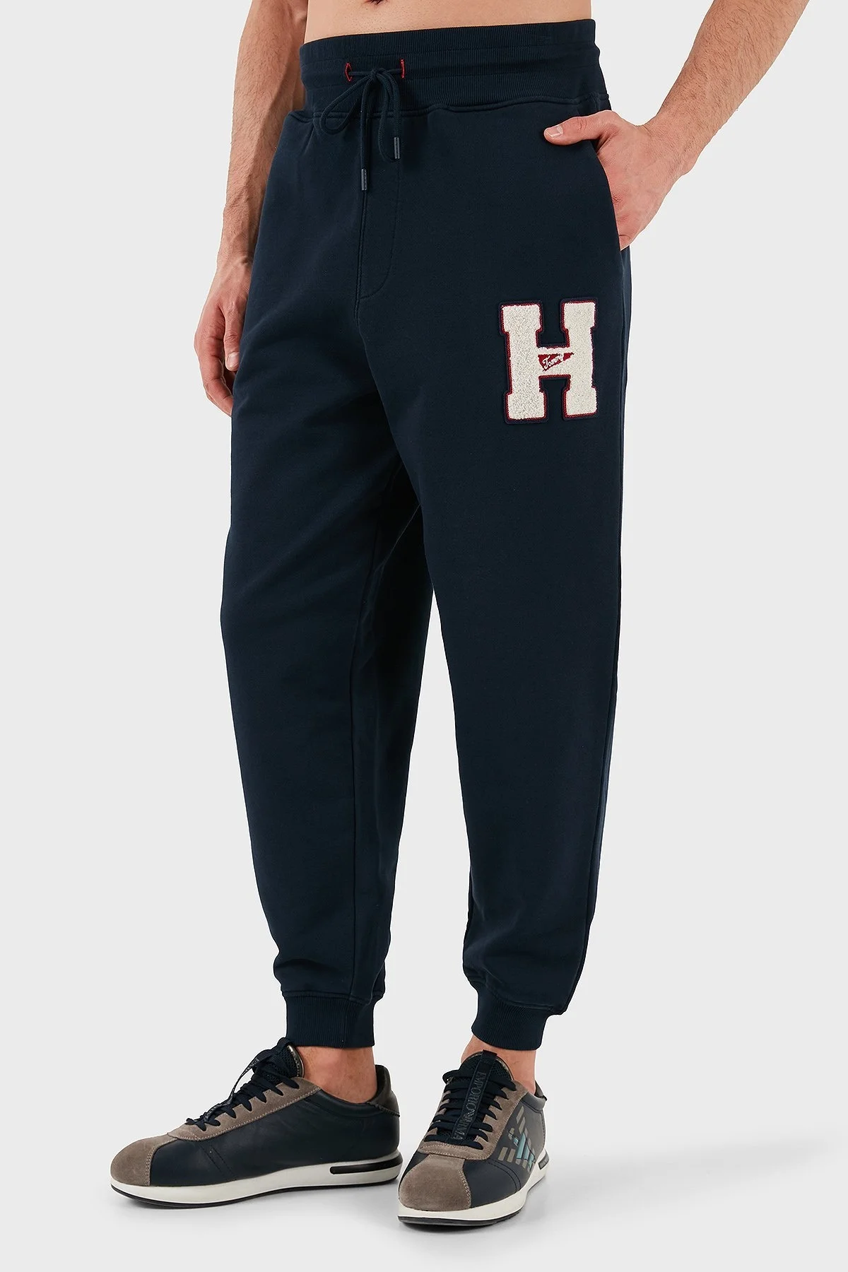 Tommy Jeans Pamuklu Relaxed Fit Normal Bel Ribanalı Paça Jogger Erkek Pantolon DM0DM21277 DYY LACİVERT - 3