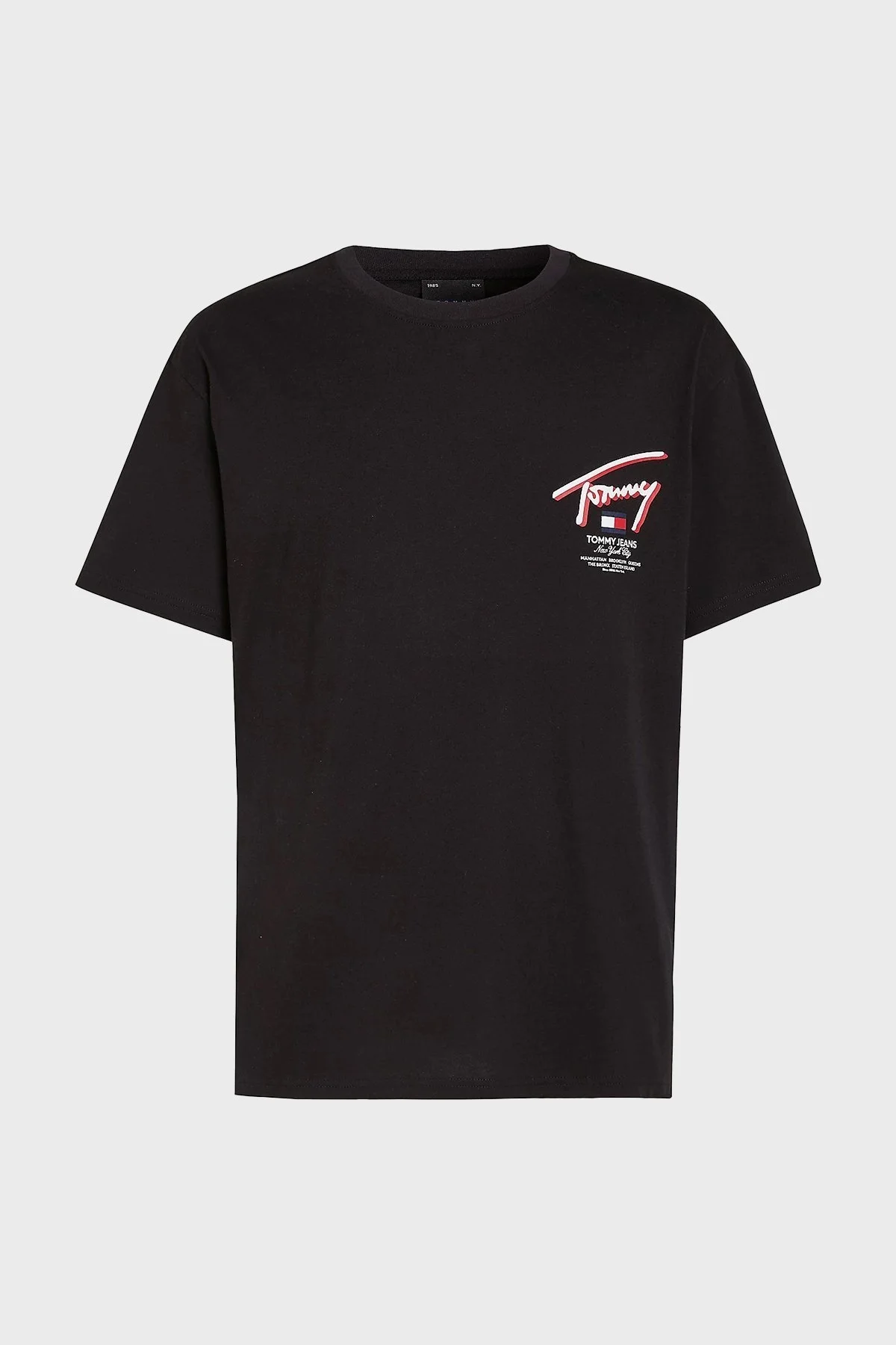 Tommy Jeans Pamuklu Sırt Baskılı Bisiklet Yaka Regular Fit Erkek T Shirt DM0DM18574 BDS SİYAH - 5