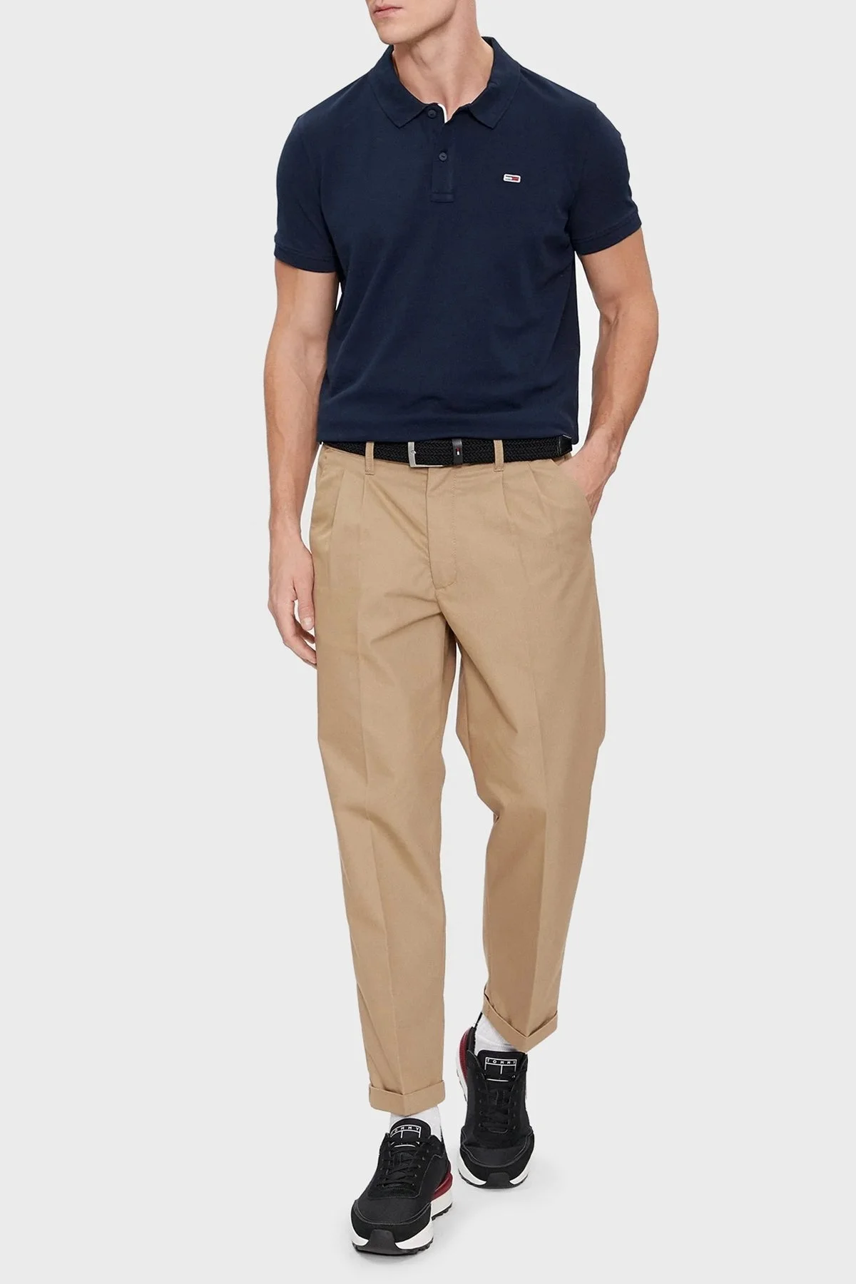 Tommy Jeans Pamuklu Slim Fit Erkek Polo Yaka T Shirt DM0DM18312 C1G LACİVERT - 2