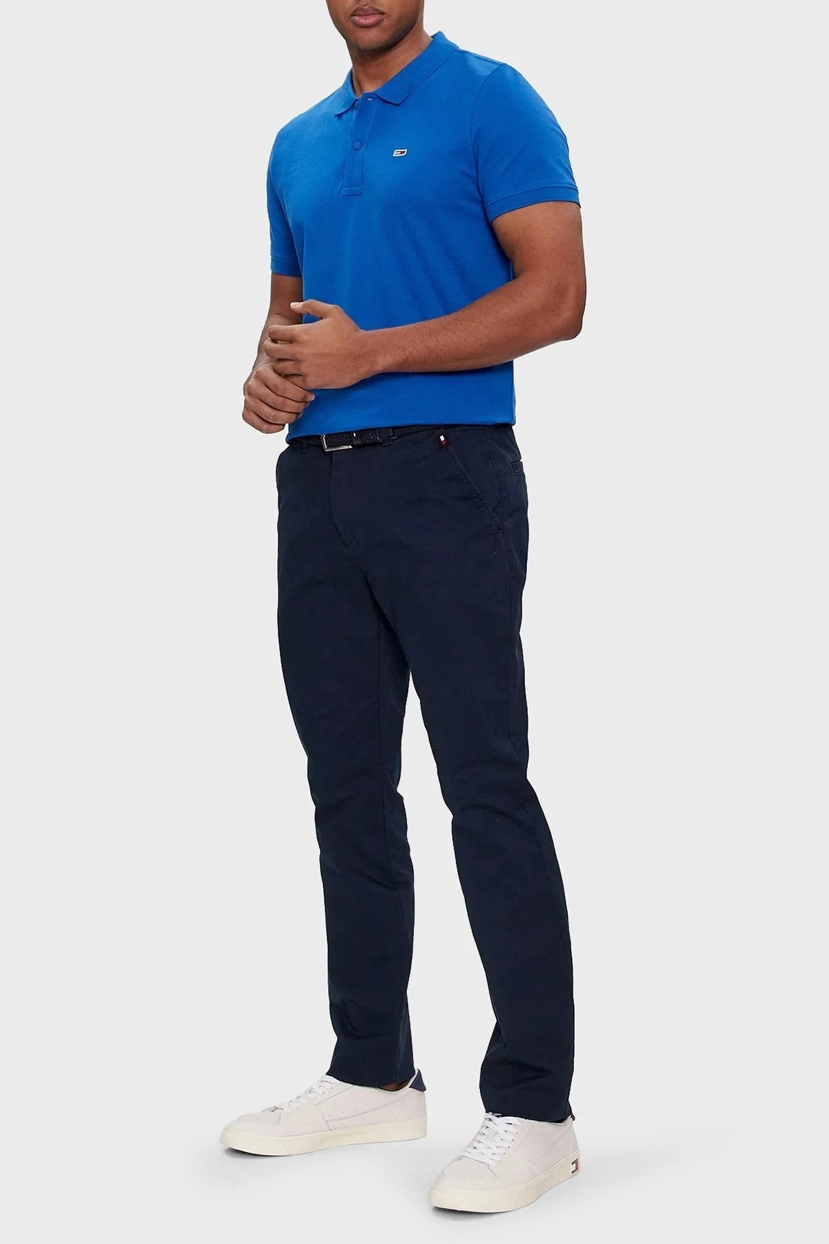 Tommy Jeans Pamuklu Slim Fit Erkek Polo Yaka T Shirt DM0DM18312 C6P KOYU MAVİ - 2