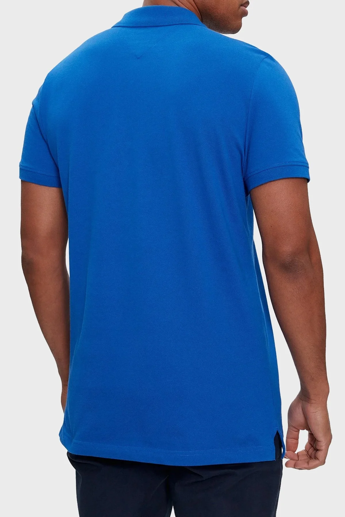 Tommy Jeans Pamuklu Slim Fit Erkek Polo Yaka T Shirt DM0DM18312 C6P KOYU MAVİ - 3