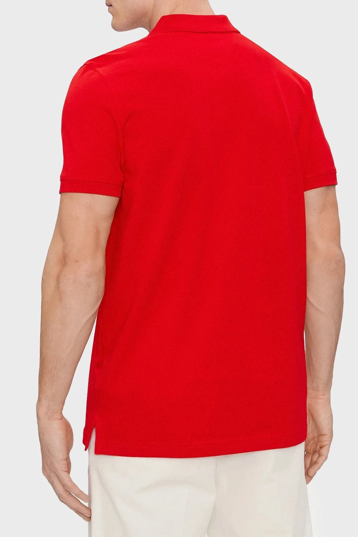 Tommy Jeans Pamuklu Slim Fit Erkek Polo Yaka T Shirt DM0DM18312 XNL KIRMIZI - 8