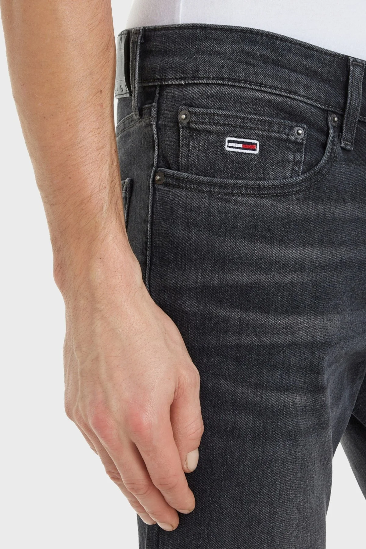 Tommy Jeans Pamuklu Slim Fit Jeans Erkek Kot Pantolon DM0DM19301 1BZ SİYAH - 8