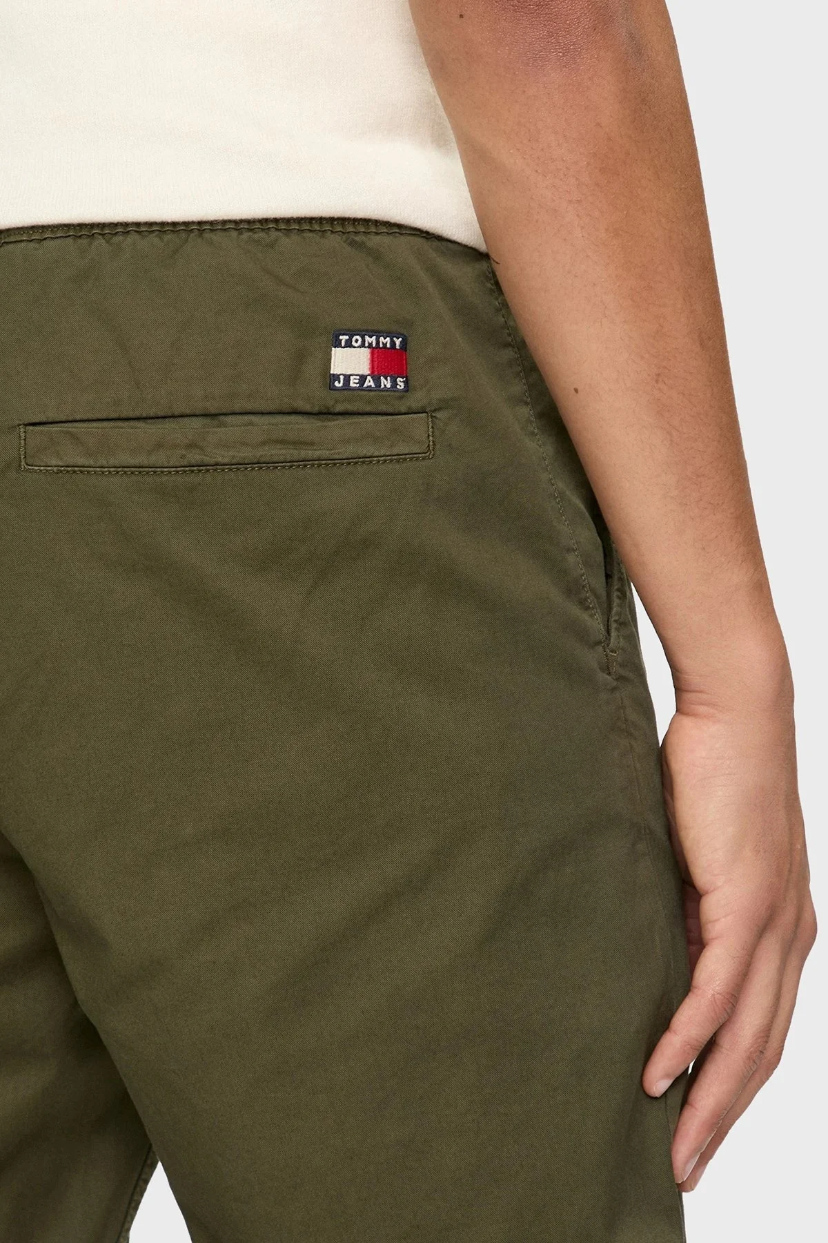 Tommy Jeans Pamuklu Slim Fit Jogger Erkek Pantolon DM0DM19487 M12 YEŞİL - 4