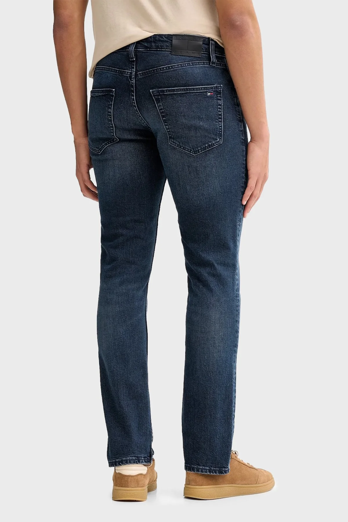 Tommy Jeans Pamuklu Slim Fit Nomal Bel Jeans Erkek Kot Pantolon DM0DM22587 1BK MAVİ - 3