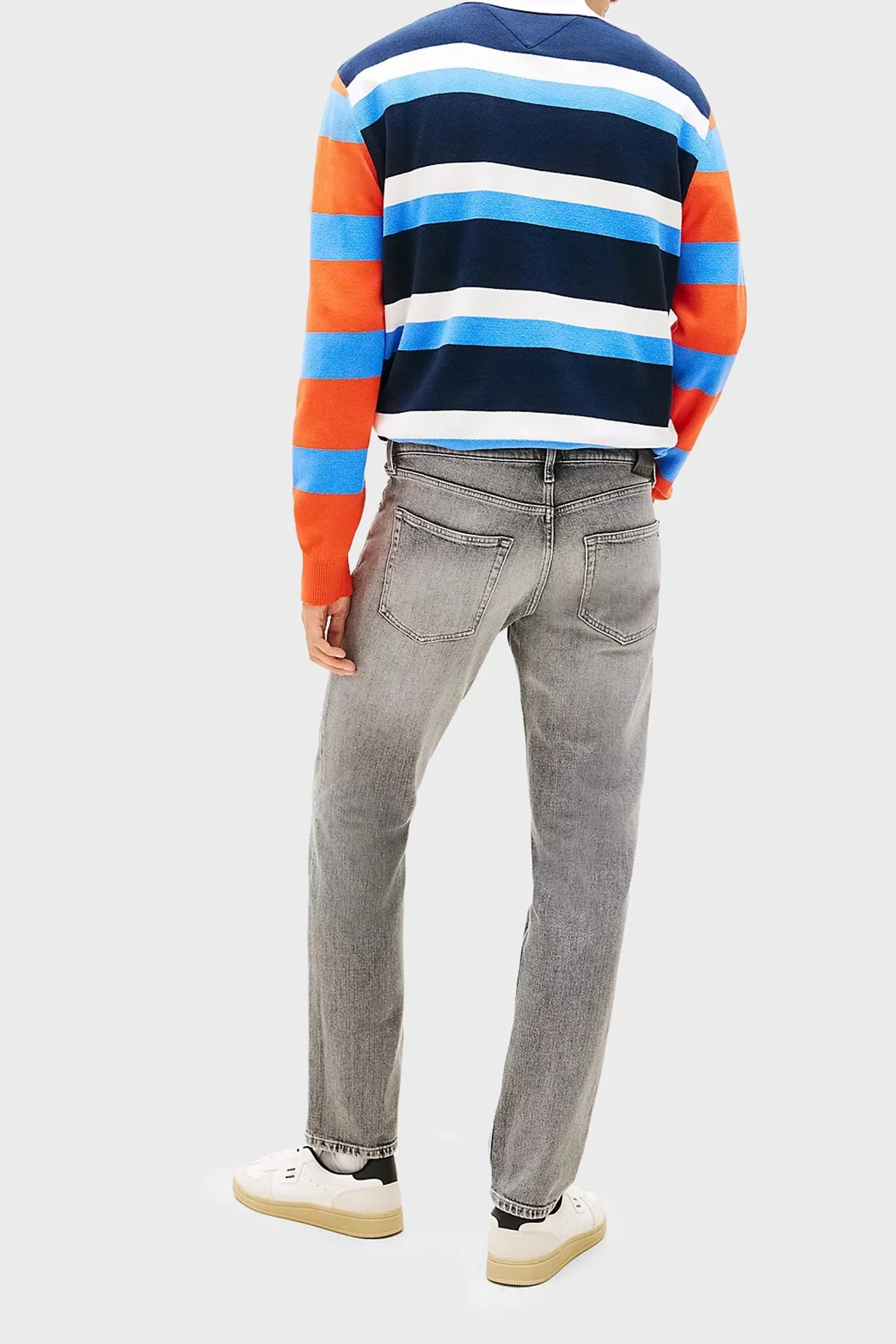 Tommy Jeans Pamuklu Slim Fit Normal Bel Dar Paça Jeans Erkek Kot Pantolon DM0DM22926 1DA GRİ - 3