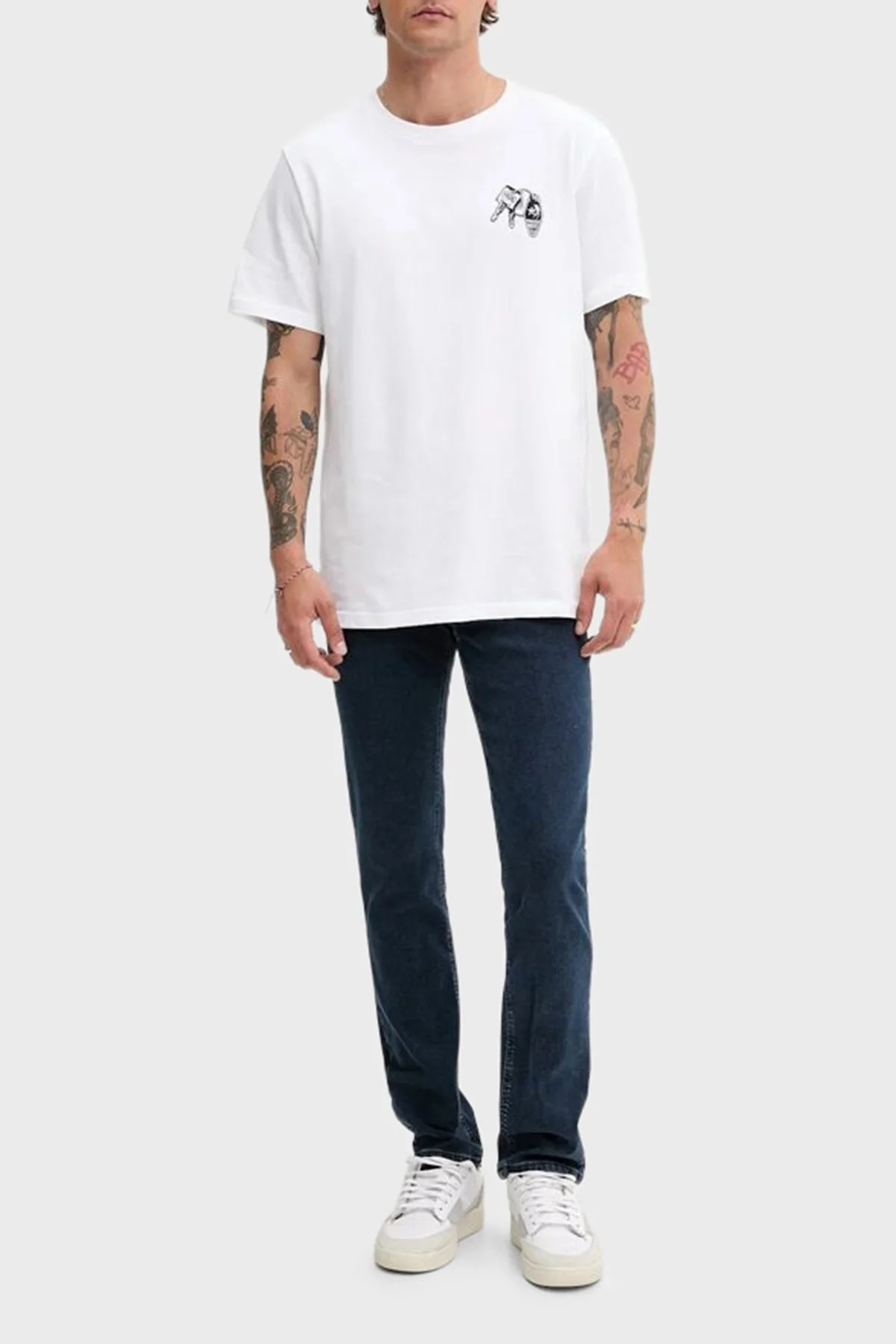 Tommy Jeans Pamuklu Slim Fit Normal Bel Düz Paça Jeans Erkek Kot Pantolon DM0DM21213 1BK MAVİ - 2