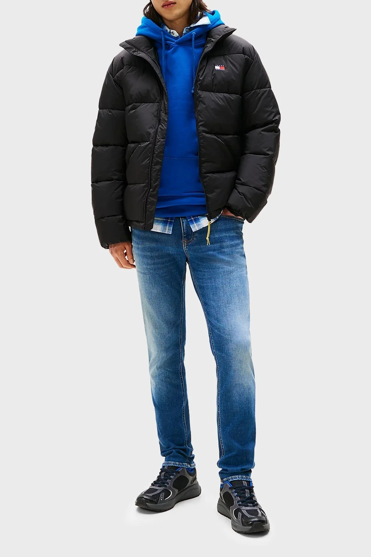 Tommy Jeans Pamuklu Slim Fit Normal Bel Düz Paça Jeans Erkek Kot Pantolon DM0DM22203 1A5 MAVİ - 2