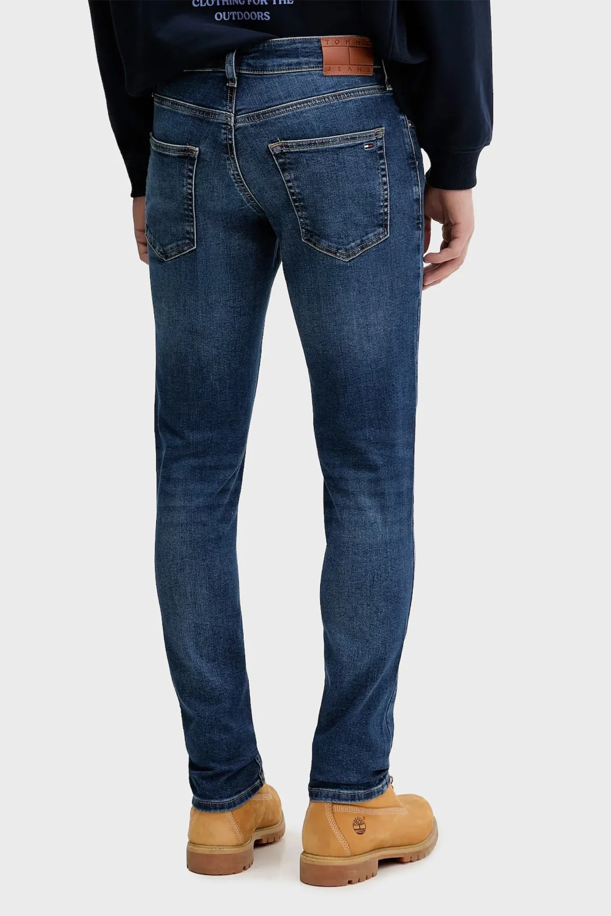 Tommy Jeans Pamuklu Slim Fit Normal Bel Jeans Erkek Kot Pantolon DM0DM22586 1BK MAVİ - 3