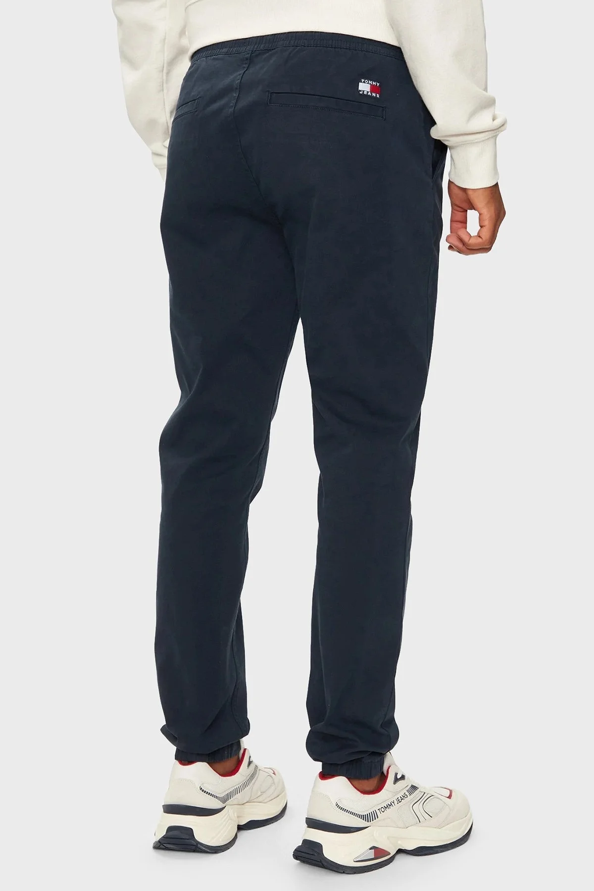 Tommy Jeans Pamuklu Slim Fit Normal Bel Lastikli Paça Jogger Erkek Pantolon DM0DM20456 C1G LACİVERT - 5