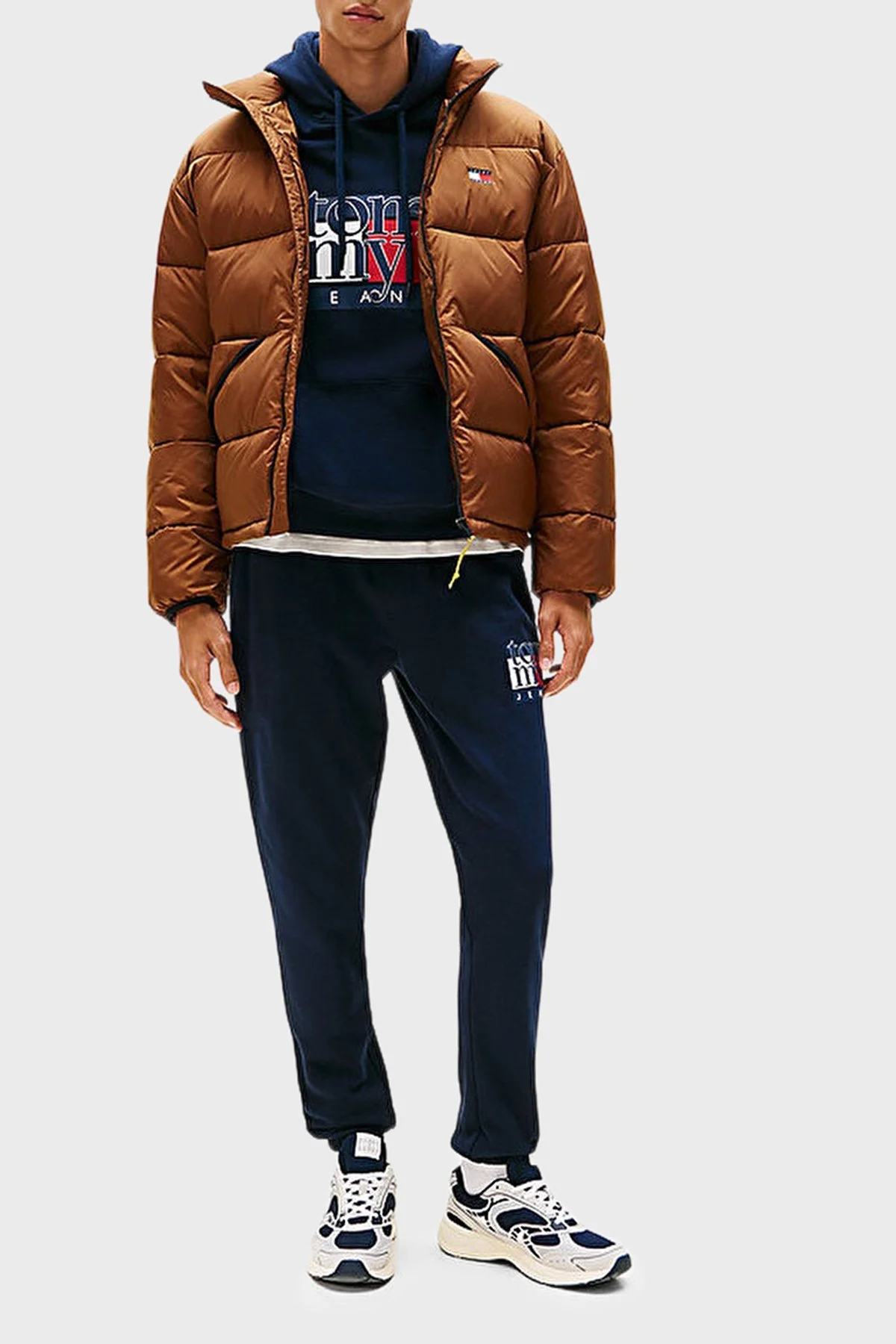 Tommy Jeans Pamuklu Slim Fit Normal Bel Lastikli Paça Jogger Erkek Pantolon DM0DM22094 C1G LACİVERT - 2