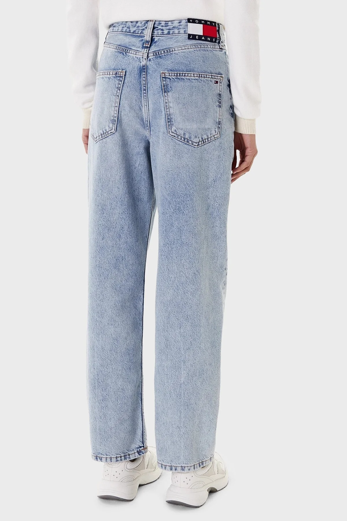 Tommy Jeans Pamuklu Slim Straight Yüksek Bel Düz Paça Jeans Bayan Kot Pantolon DW0DW20498 1A5 MAVİ - 3