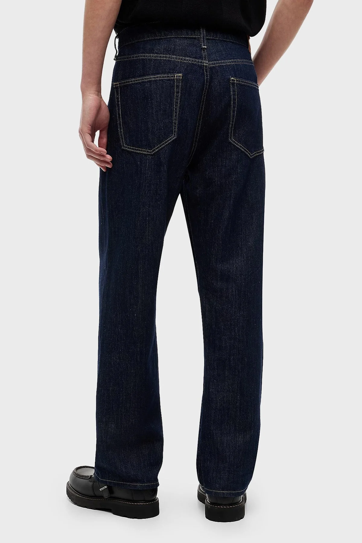 Tommy Jeans Pamuklu Staright Fit Normal Bel Düz Paça Jean Erkek Kot Pantolon DM0DM23336 1BK Mavi - 4