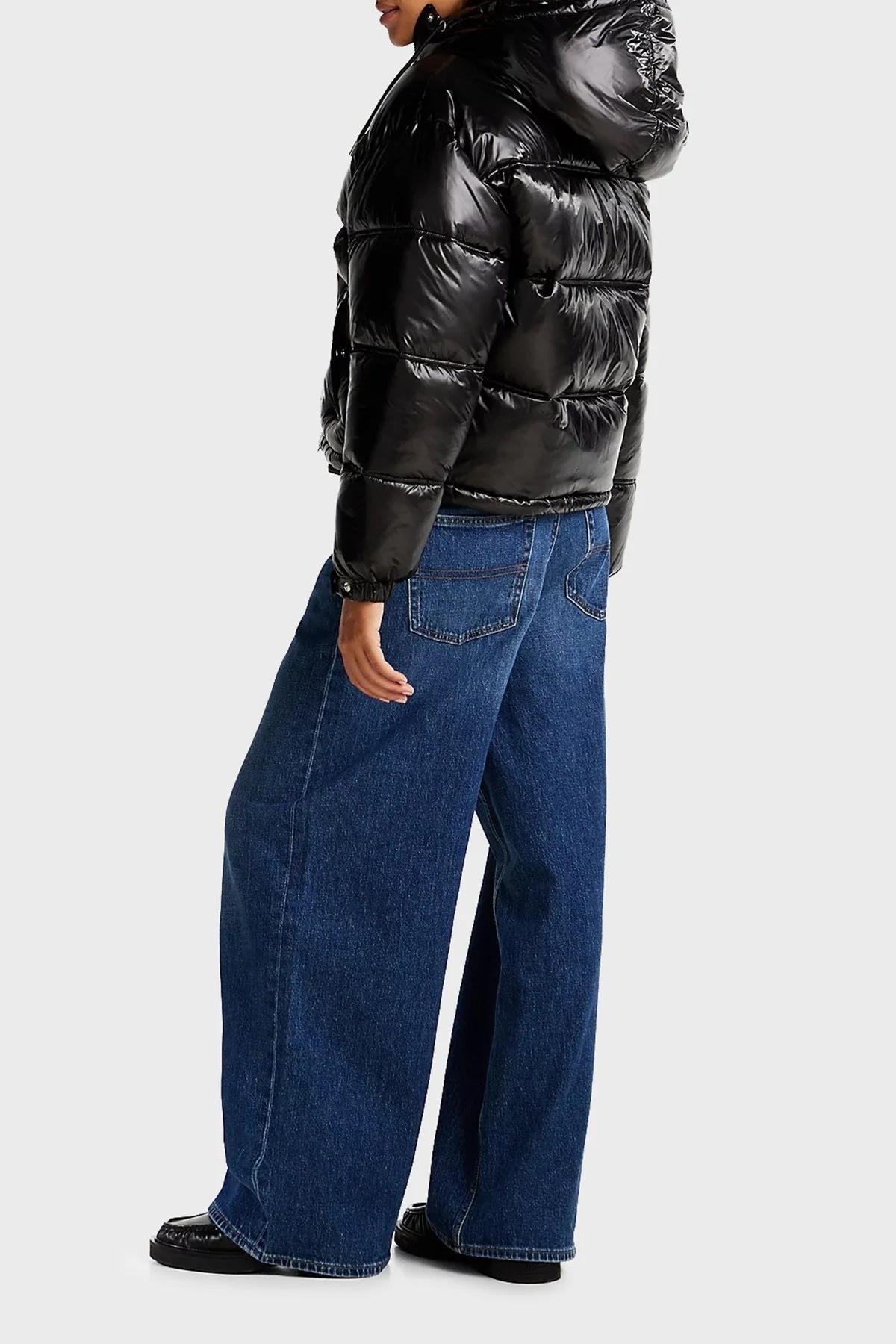 Tommy Jeans Parlak Su İtici Regular Fit Kapüşonlu Kısa Şişme Bayan Mont DW0DW20210 BDS SİYAH - 7