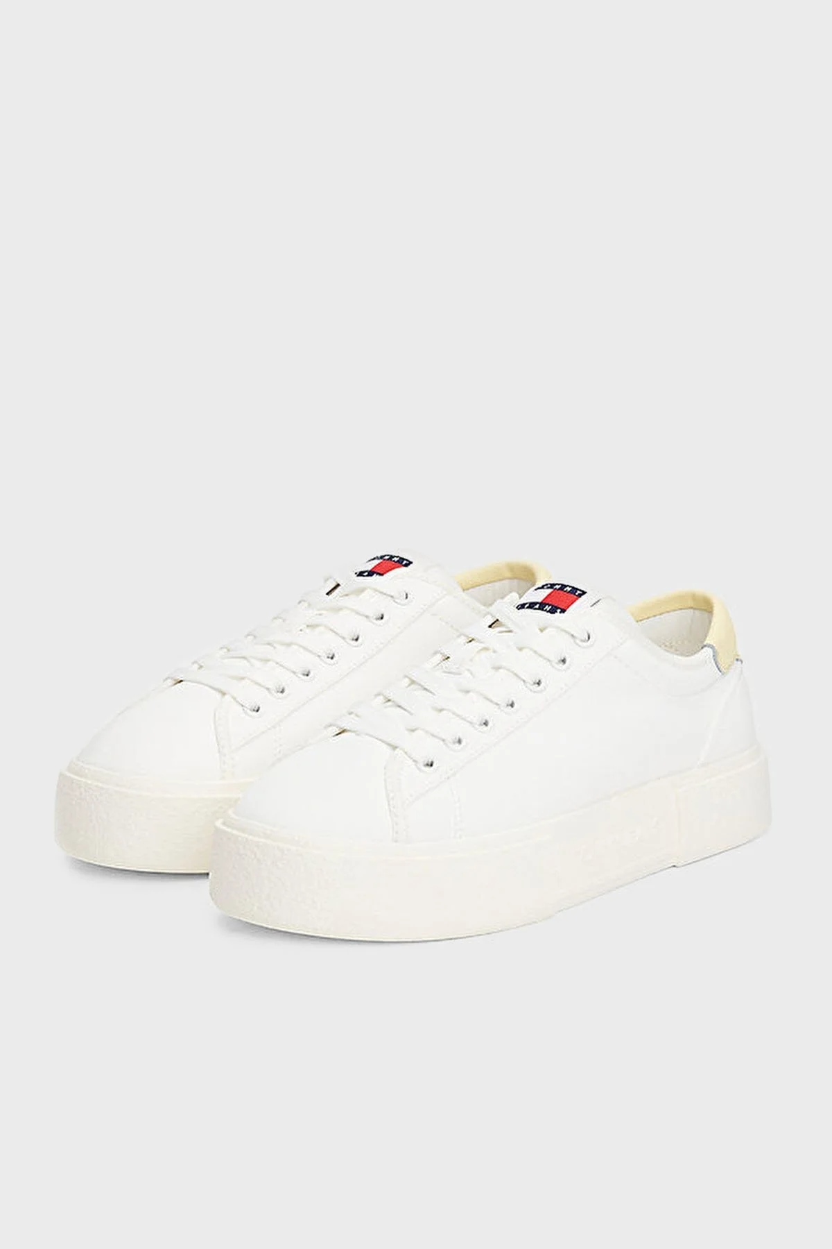 Tommy Jeans Platform Canvas Sneaker Bayan Ayakkabı EN0EN02792 YBL BEYAZ - 3