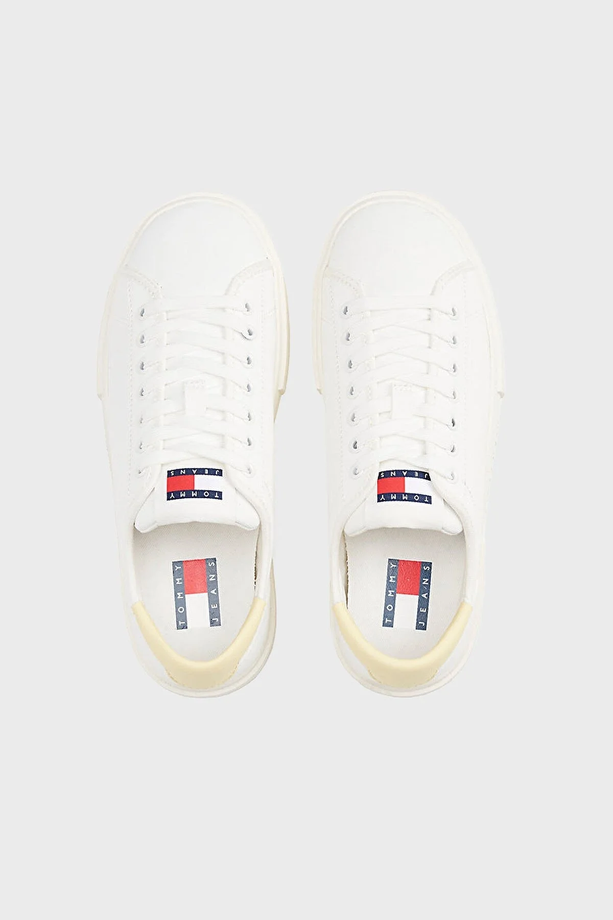 Tommy Jeans Platform Canvas Sneaker Bayan Ayakkabı EN0EN02792 YBL BEYAZ - 4